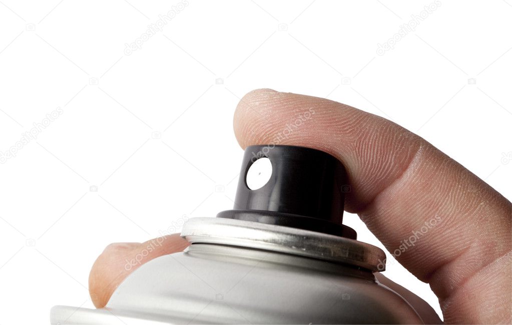 Hand holding spray can — Stock Photo © Pupkis 3906461
