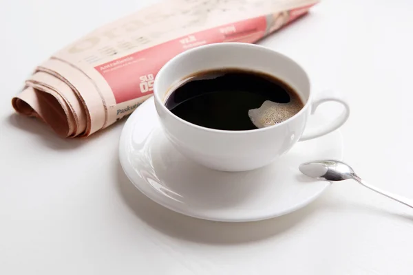 Koffie & nieuws — Stockfoto