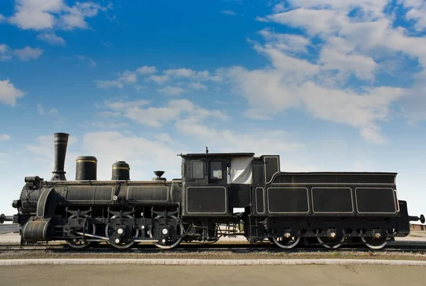 Vecchia locomotiva arrugginita — Foto Stock