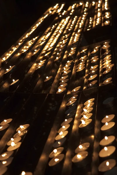 stock image Rows of candles