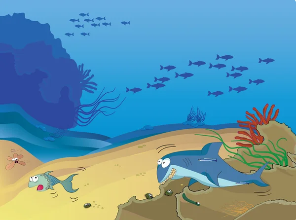 Terreur sous-marine — Image vectorielle