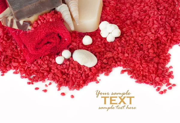 Red spa setting — Stock Photo, Image