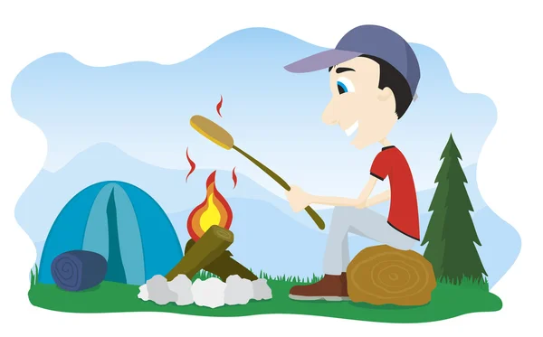 Camp Fire — Stock Vector