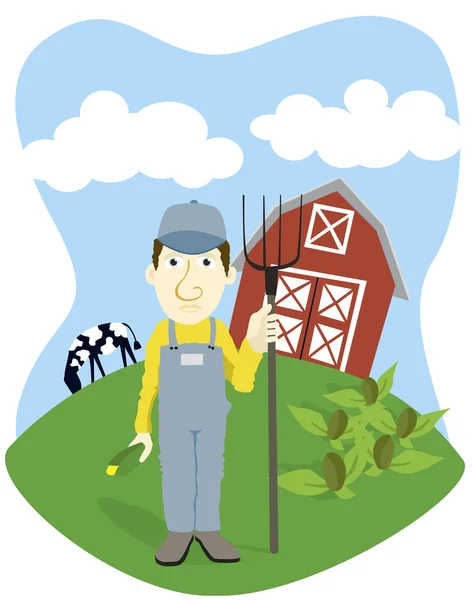 Agricultor — Vetor de Stock
