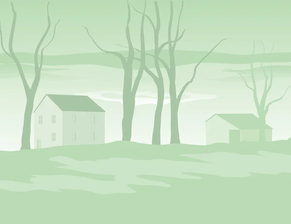 Shaker Village en hiver — Image vectorielle
