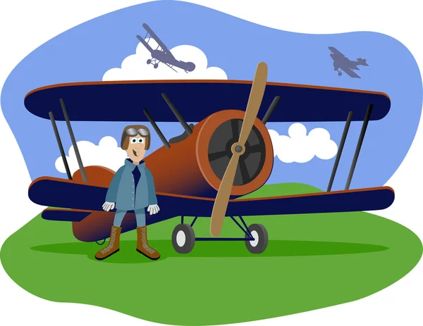 Flying Ace — Stock Vector