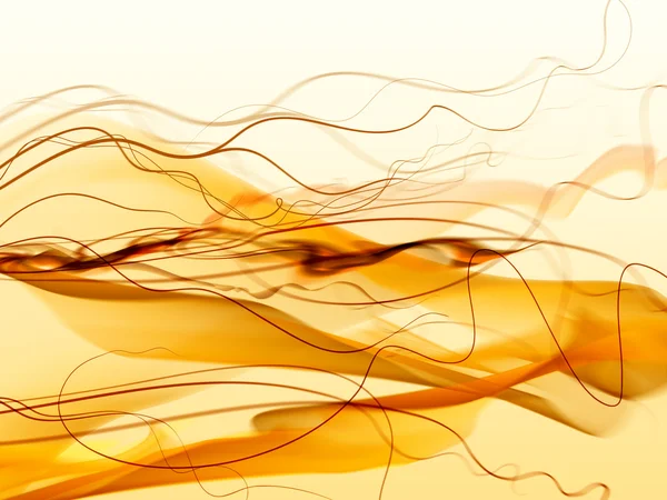 Fumée orange abstraite, vagues et mailles — Photo