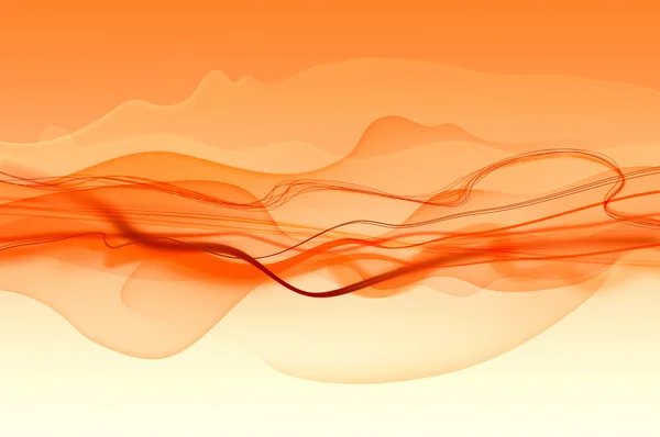 Ondas laranja abstratas e textura de fumaça — Fotografia de Stock