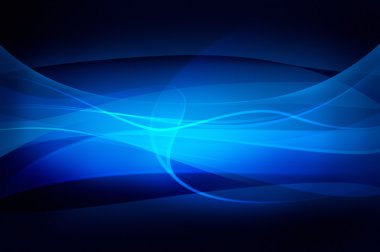 Abstract blue background, wave, veil or smoke texture - computer generated clipart