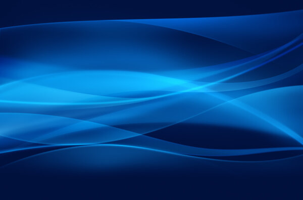 Abstract blue background, wave, veil or smoke texture - computer generated