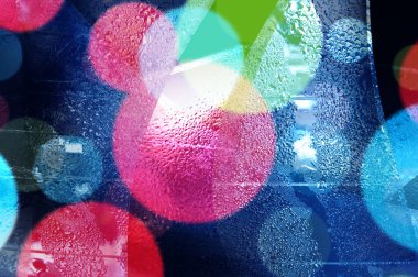 Abstract bokeh and droplets for colorful background clipart