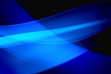 Abstract blue background, wave, veil or smoke texture - computer generated clipart