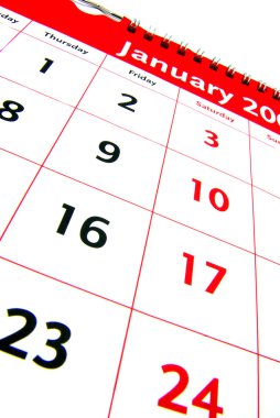 Calendar January month clipart