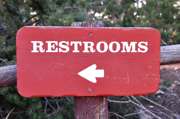 stock image Restroom board