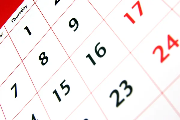 Calendar detail 2 — Stock Photo, Image