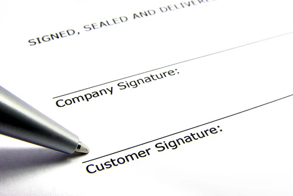 Contract signature — Stock Photo, Image
