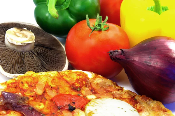 Pizza and ingredients details — Stock Photo, Image