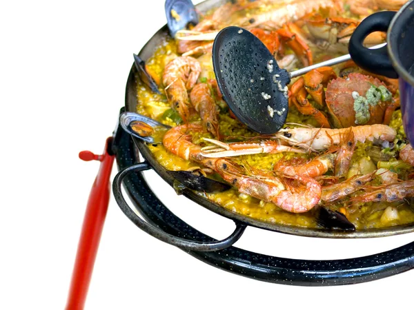 Cooking Spanish Paella — Stock Photo, Image