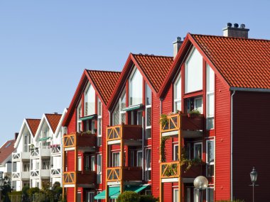 Stavanger Houses in the Lysefjord clipart