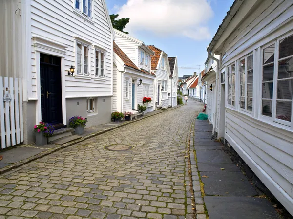 Stavanger trä hus — Stockfoto