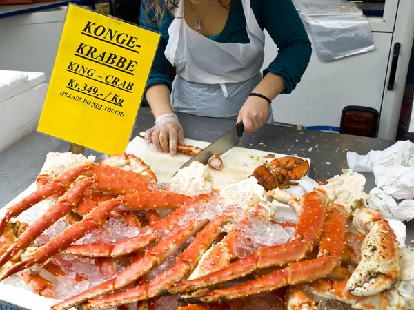 King Crab on sale — Stock Photo, Image