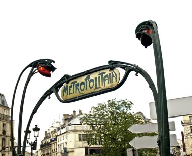 Paris Metropolitain Sign clipart