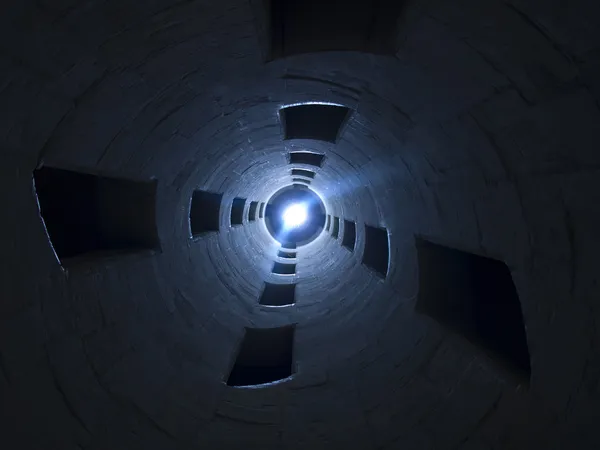 터널 끝에 있는 빛 — 스톡 사진