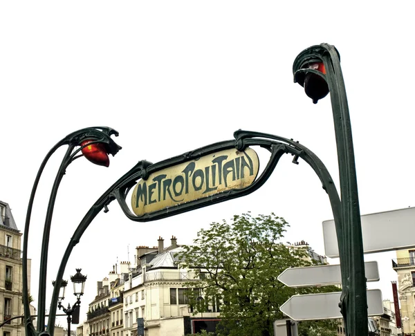 Παρίσι metropolitain σημάδι — Φωτογραφία Αρχείου