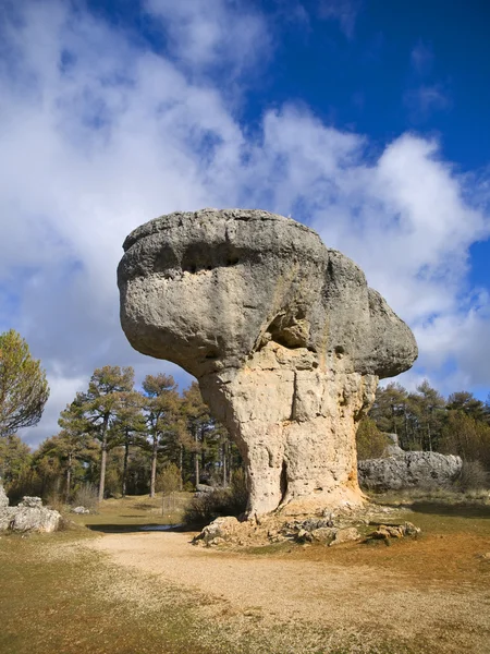 Big stone formation in the Enchanted City of Cuenca, Spain. Stock Image