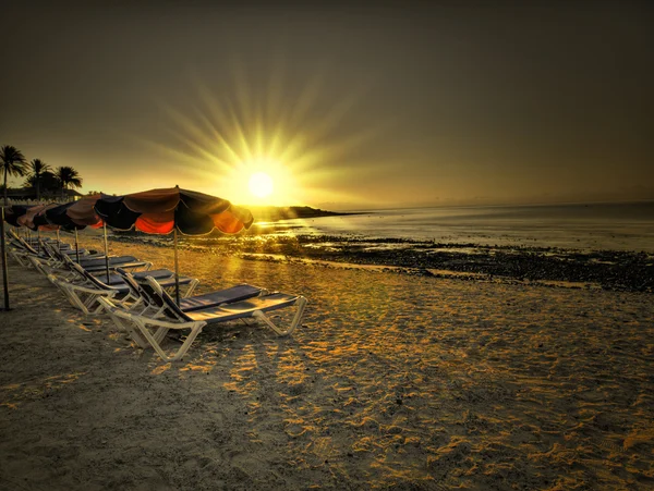 Salida del sol en Costa Calma, Fuerteventura, España — Foto de Stock