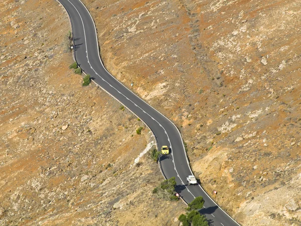 Fuerteventura pouštní silnice — Stock fotografie