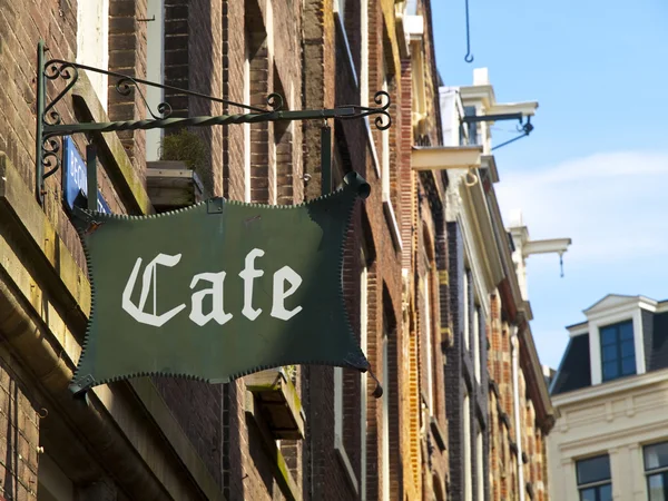 Café medieval em Amsterdam — Fotografia de Stock