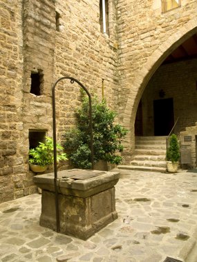 Stock Photo: Medieval well in the Cardona castle clipart