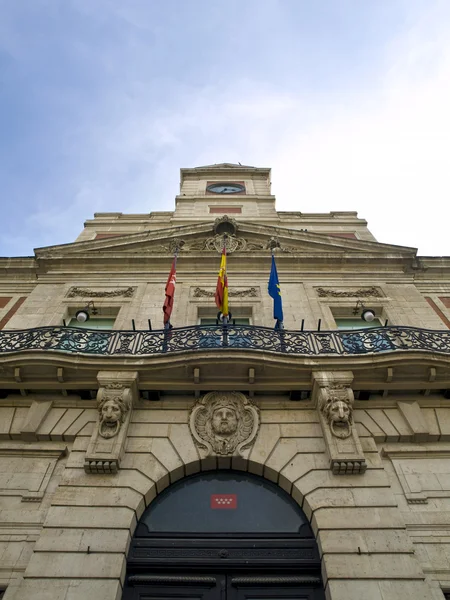 Puerta del Sol Clock Building — Stock Photo, Image