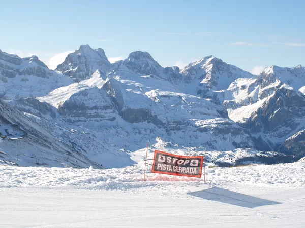 关闭滑雪径 — 图库照片