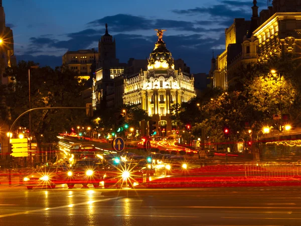 Мадрид ночью — стоковое фото