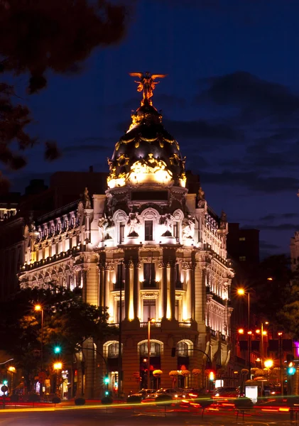 Edifício Metropolis em Gran Via, Madrid — Fotografia de Stock