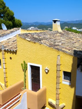 Colorful Apartments in Majorca clipart