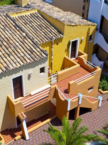 Apartamentos coloridos em Maiorca — Fotografia de Stock