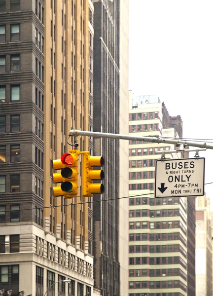 Trafficlights na Manhattanie — Zdjęcie stockowe