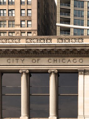 City of Chicago Lettering in an old building facade