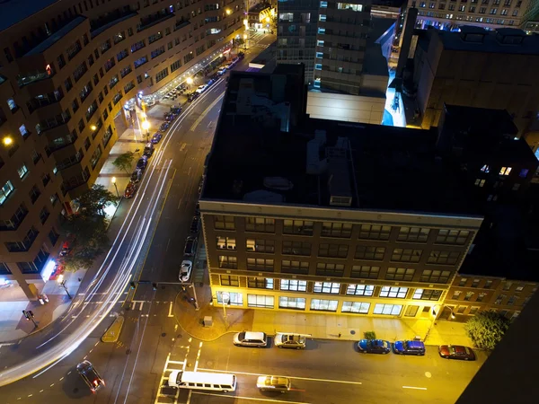 Ruas de noite de Boston — Fotografia de Stock
