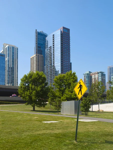 Segno pedonale a Chicago — Foto Stock