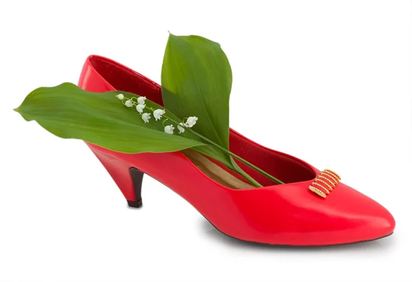 Sapato de moda vermelho — Fotografia de Stock