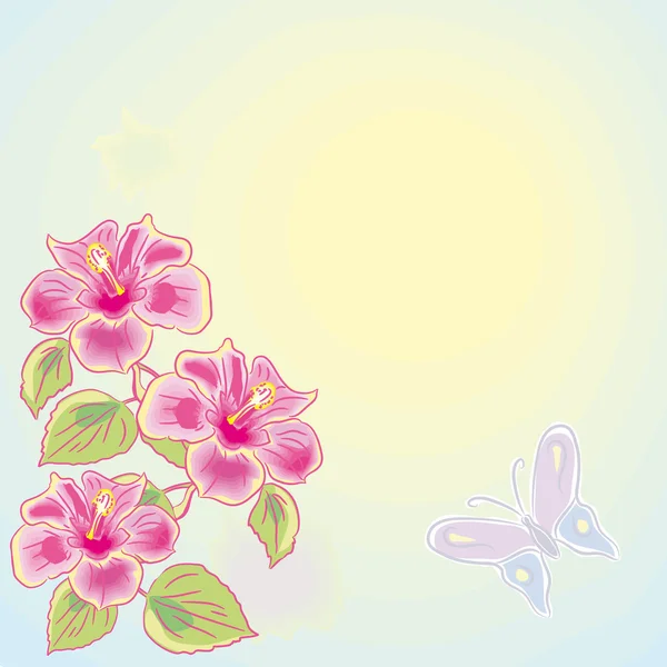 Aquarelle fleur. — Image vectorielle