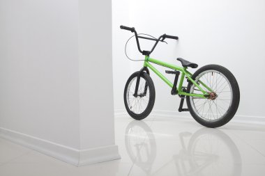 Bmx bicycle indoors clipart