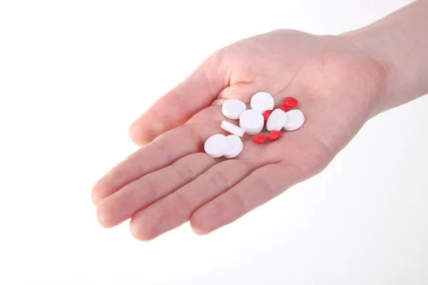 Tabletten halten — Stockfoto