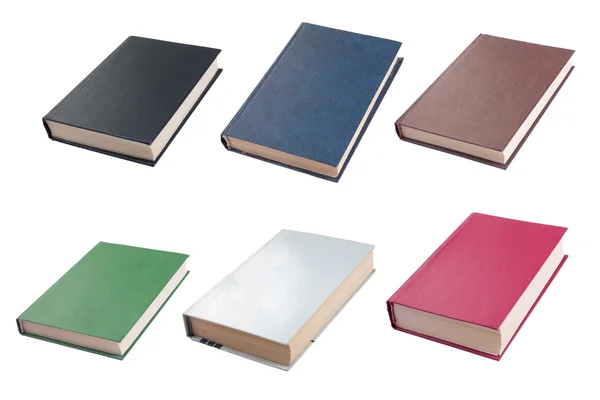 Libros de colores aislados en blanco —  Fotos de Stock