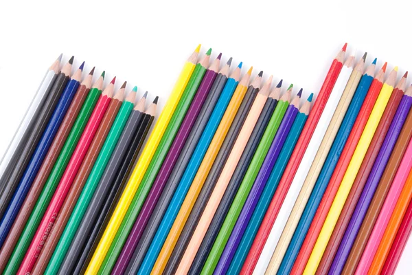 Color pencils on a white background — Stock Photo, Image