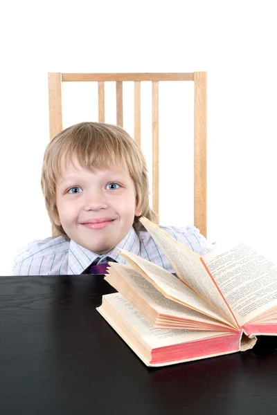 Chłopiec z książki — Zdjęcie stockowe